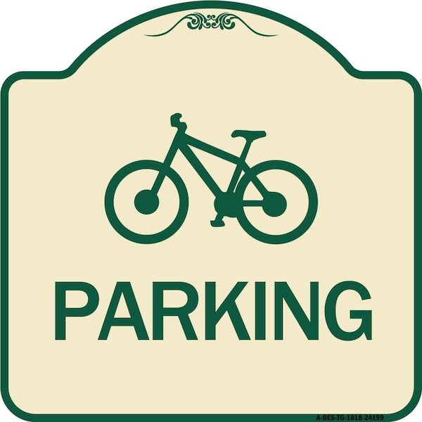 Signmission D4-3 Bicycle Parking Bicycle Parking Heavy-Gauge Aluminum Sign, 18" x 18", TG-1818-24199 A-DES-TG-1818-24199 - main